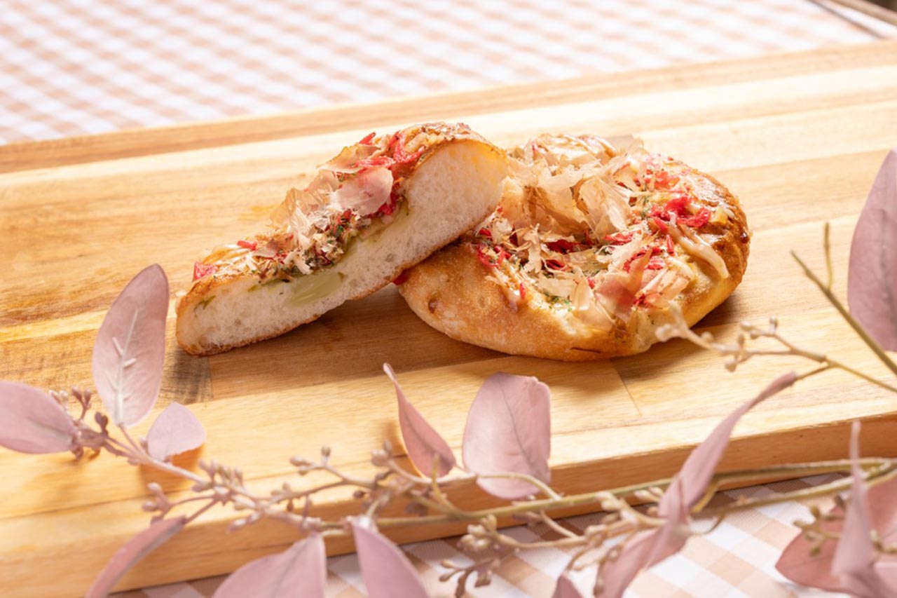 新キャベツと桜エビのお好み焼き...